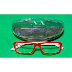 ARMANI EXCHANGE AX154 Red/White Frames Unisex w/ Case